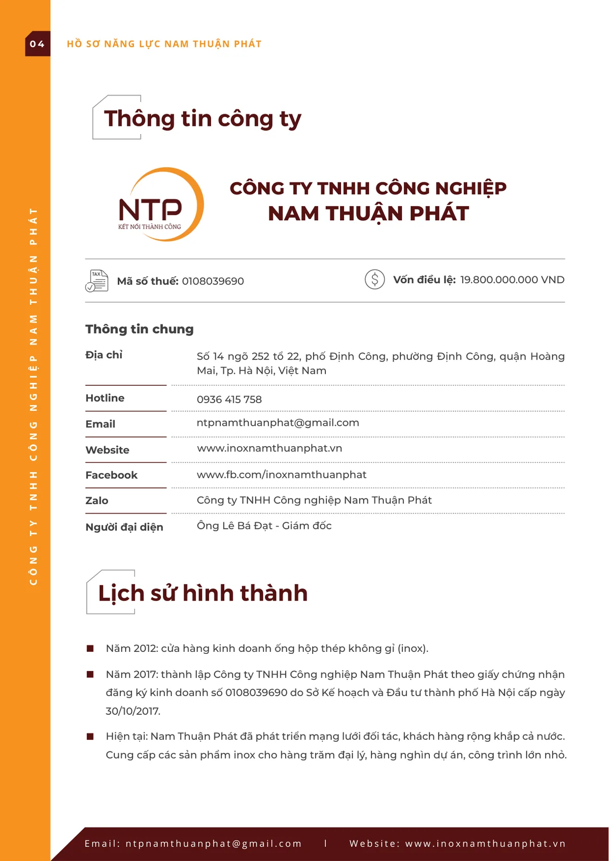 Hồ sơ năng lực Inox Nam Thuận Phát – Trang 4