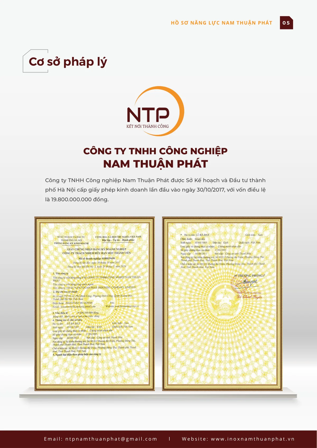 Hồ sơ năng lực Inox Nam Thuận Phát – Trang 5