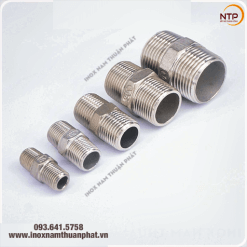 Kép nối 2 đầu ren ngoài inox, Nối ren ngoài sus 304