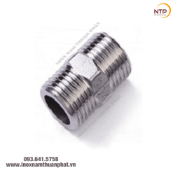Kép nối 2 đầu ren ngoài inox, Nối ren ngoài sus 304