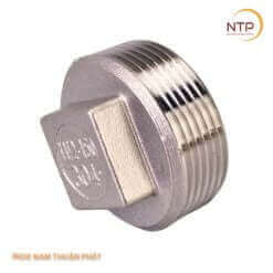 Nút bịt ren ngoài inox 304/304L - inox 316/316L Đầu Vuông