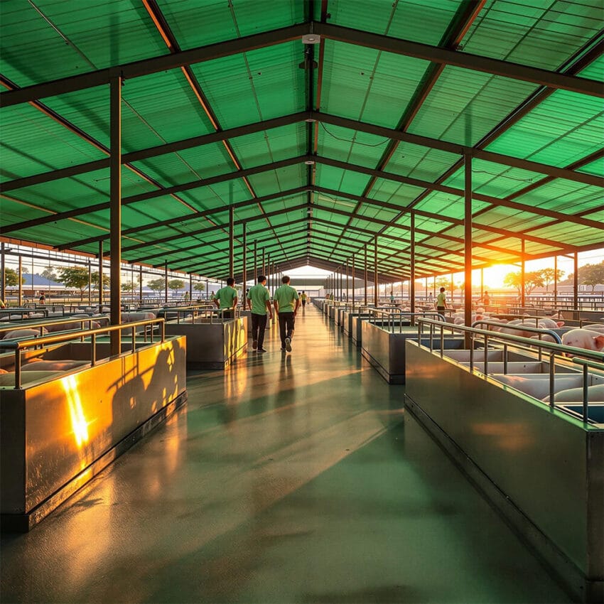 Inox được sử dụng xây chuồng trại, đảm bảo vệ sinh toàn diện